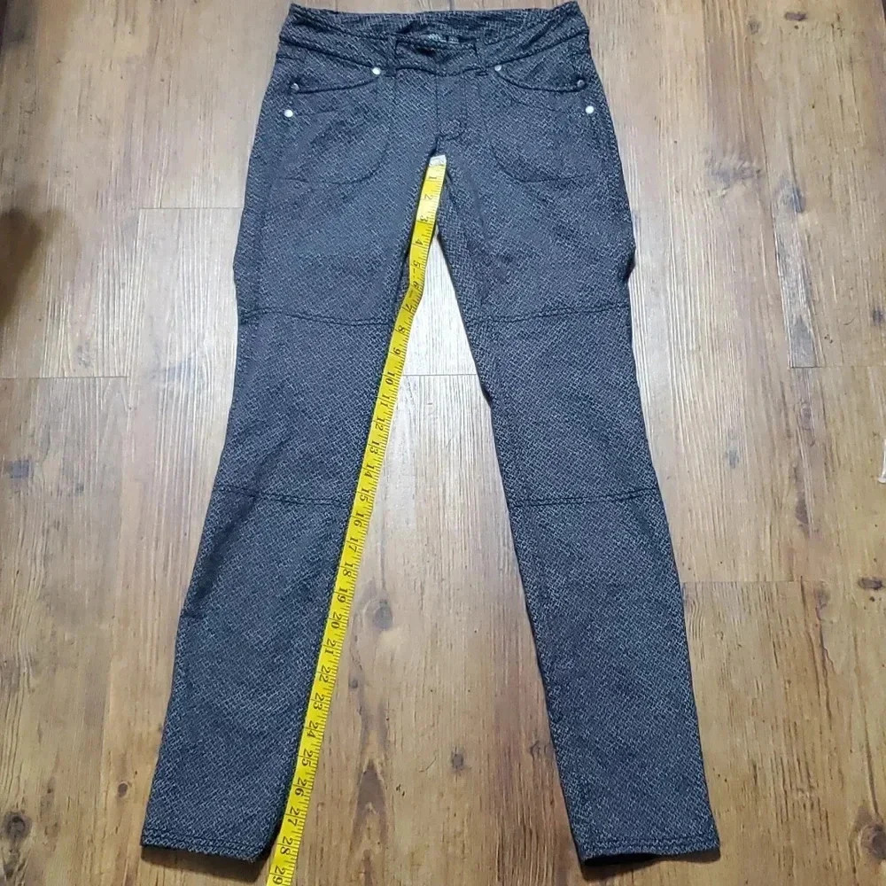 Athleta Grey black tweed knit comfort stretch pants with pockets